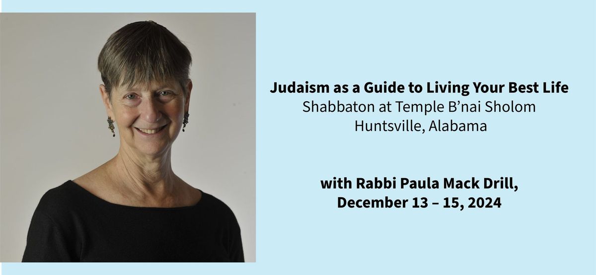 Scholar in Residence Weekend: Rabbi Paula Mack Drill 