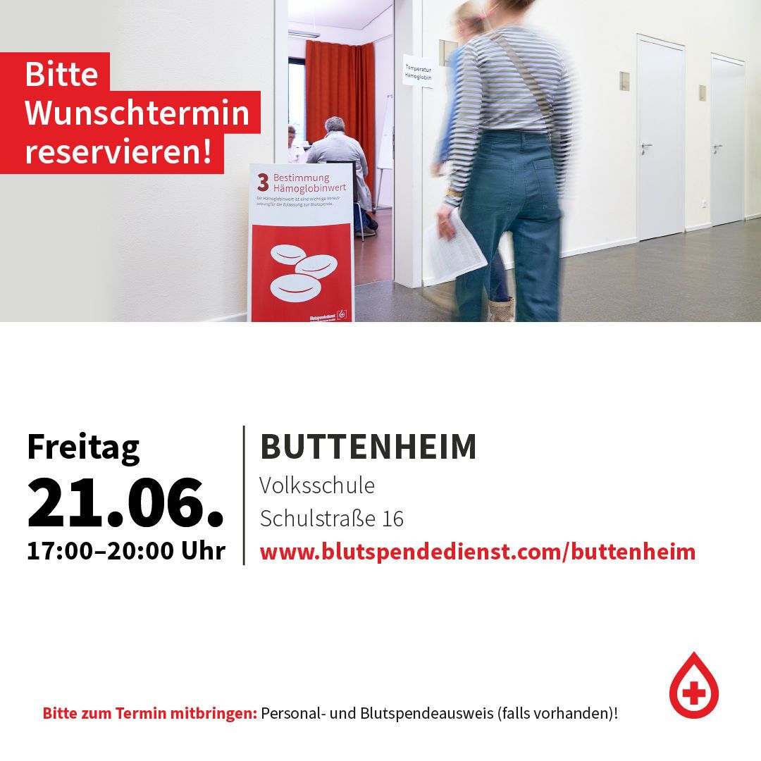 Blutspendetermin in Buttenheim