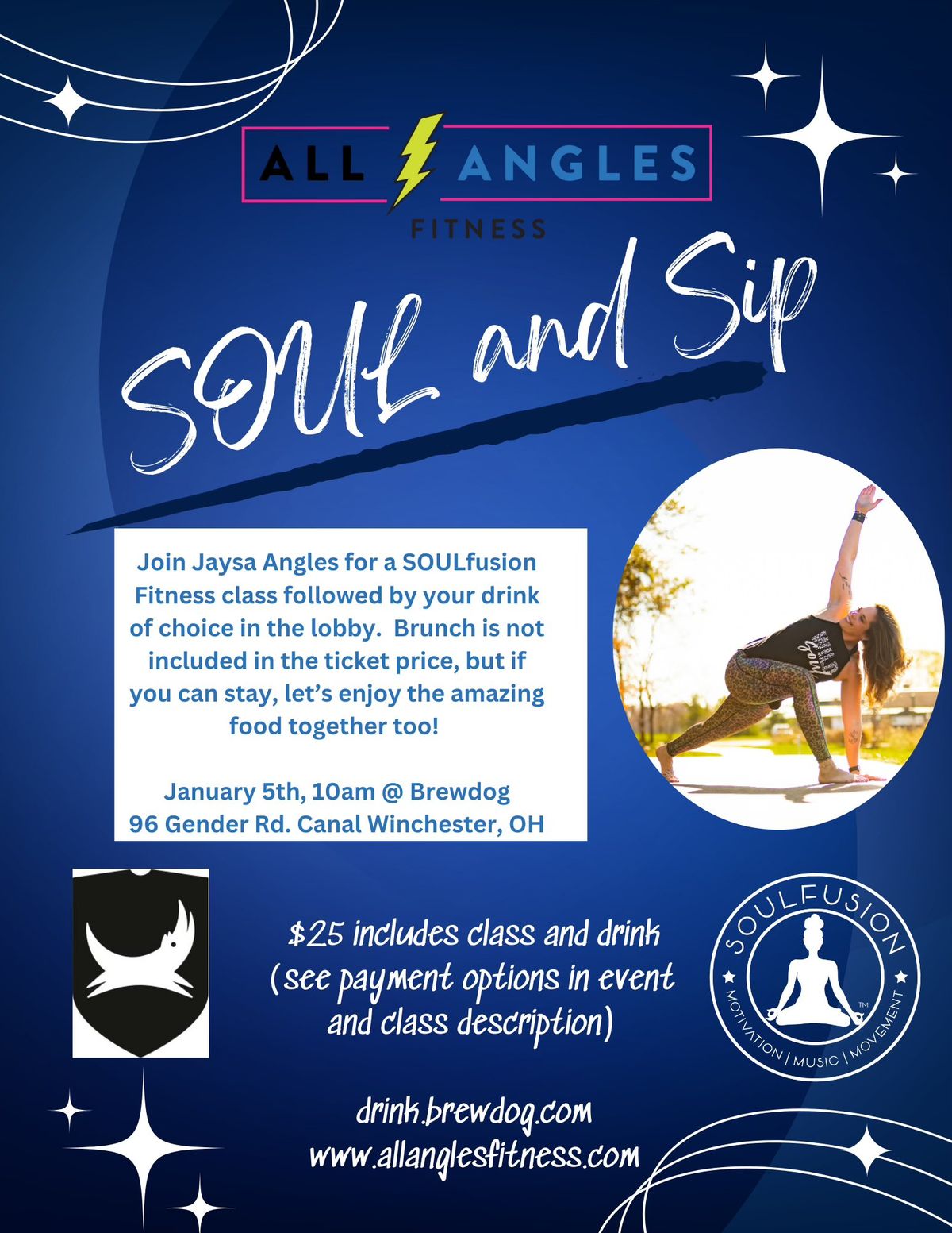 SOUL and Sip!  SOULfusion fitness class at BrewDog!