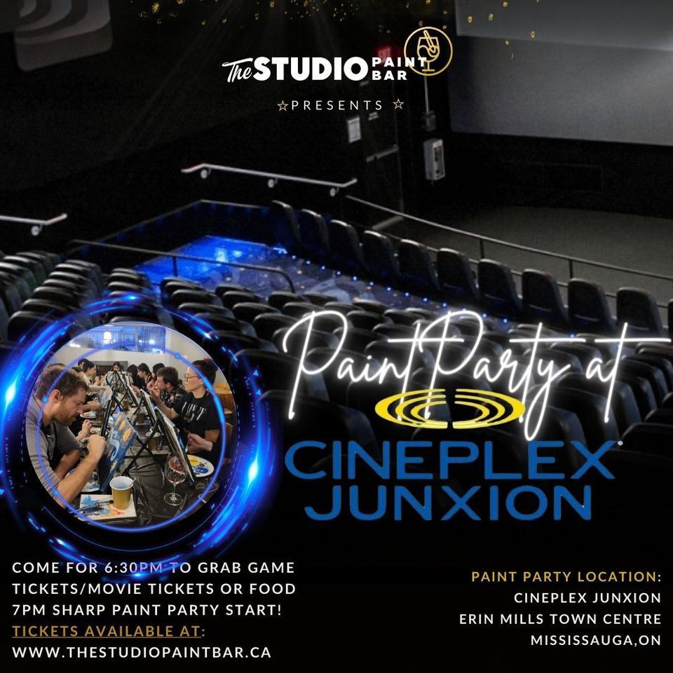 Paint Night at Cineplex Junxion Erin Mills with The Studio Paint Bar!