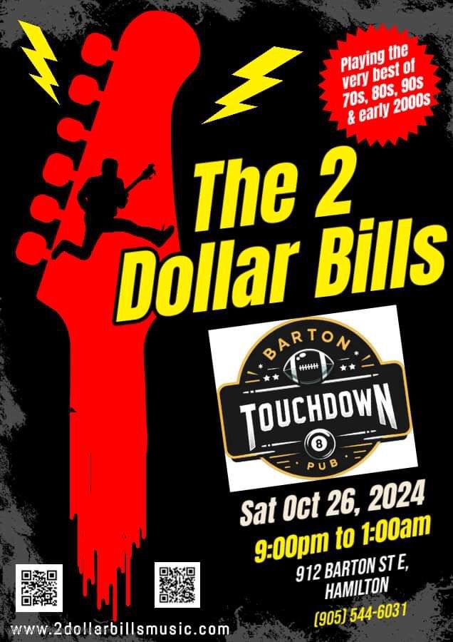 The 2 Dollar Bills at The Barton Touchdown Pub