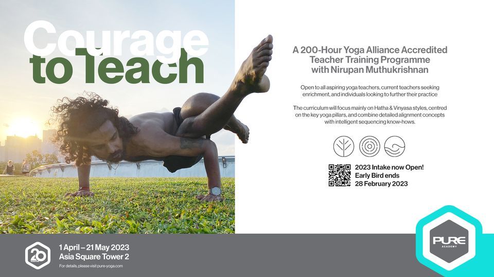 Courage to Teach: 200-Hour Yoga Alliance Accredited Teacher Training with Nirupan Muthukrishnan
