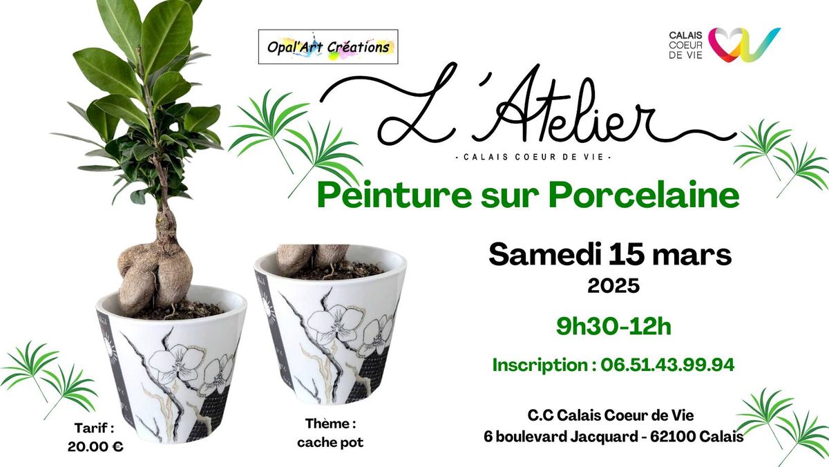 Atelier peinture sur porcelaine \u00e0 Calais Coeur de Vie