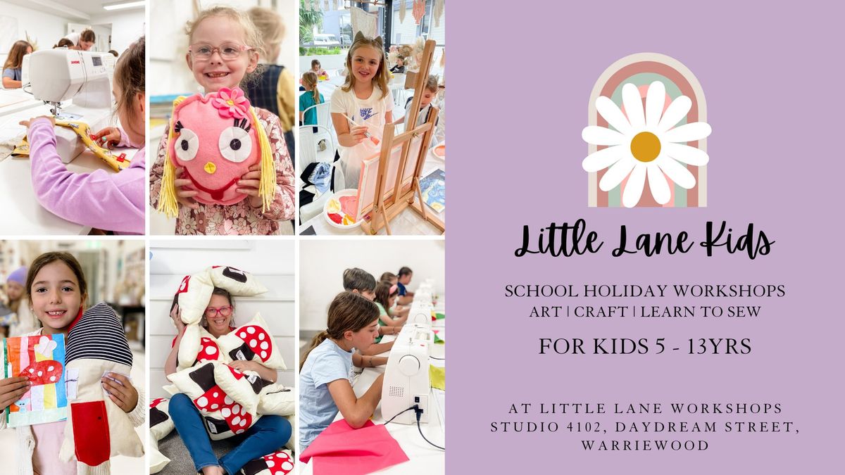 Art, Craft & Sewing School Holiday Workshops For Kids