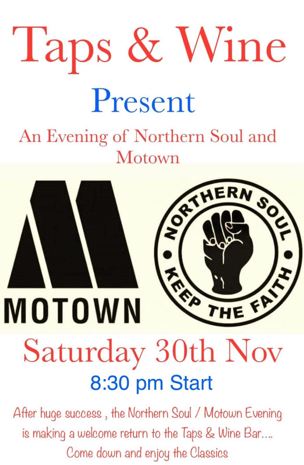 Tommy Dobson presents a night of Northern Soul & Motown music