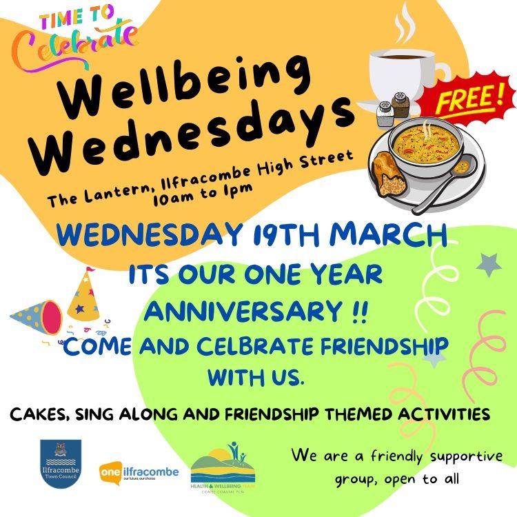 Celebration of Friendship at 1 year Anniversary of Wellbeing Wednesday 