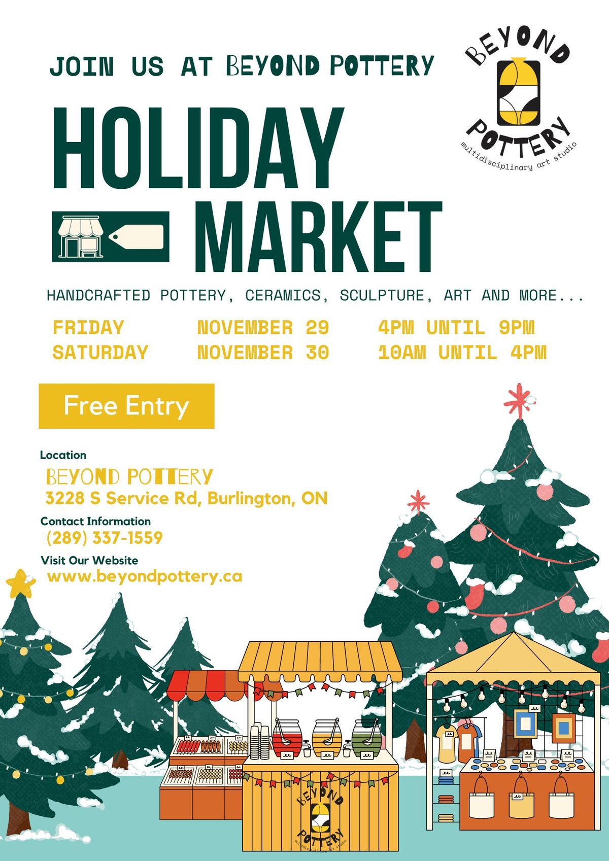 \ud83c\udf84 Beyond Pottery's Holiday Market! \ud83c\udf84