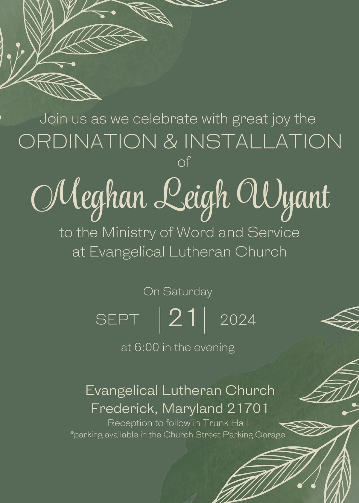 Ordination & Installation of Meghan Wyant