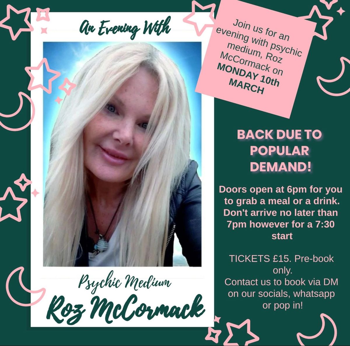 An Evening with Psychic Medium, Roz McCormack