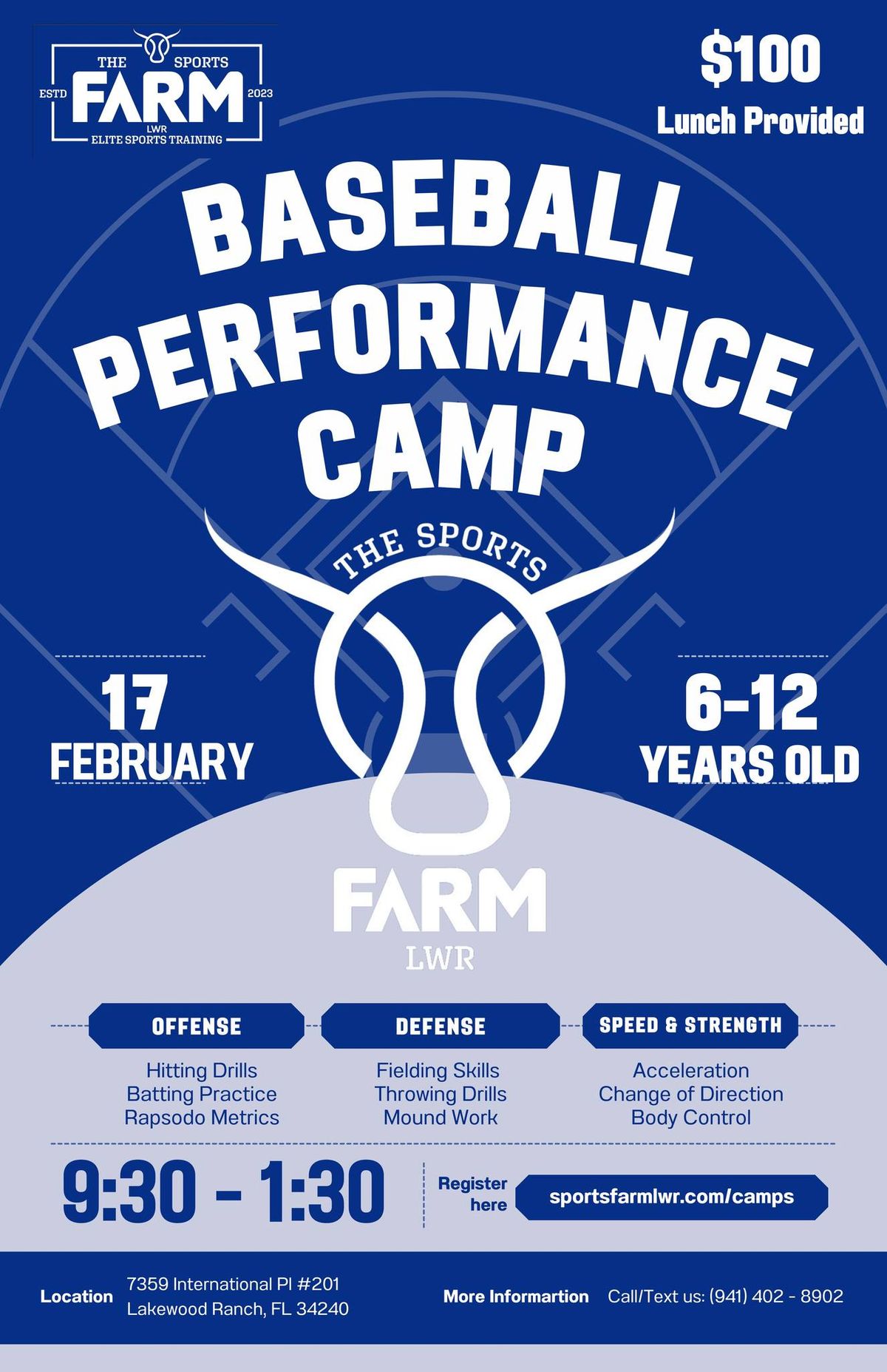 Presidents Day Baseball Camp at The Sports Farm!