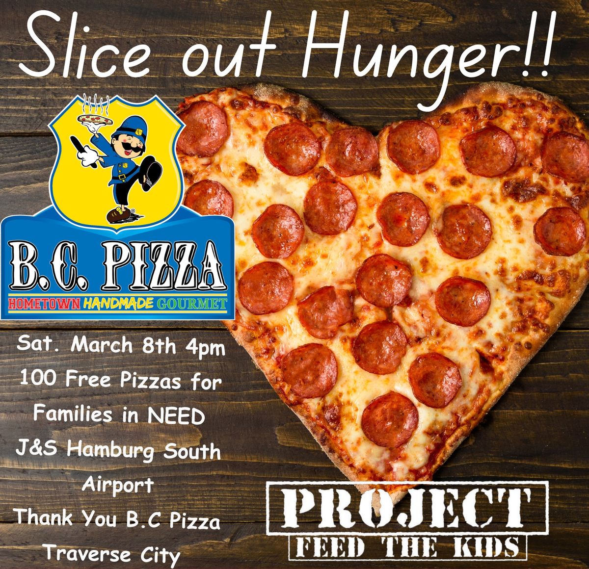 Free Pizza \ud83c\udf55 for families in need Project Feed the Kids