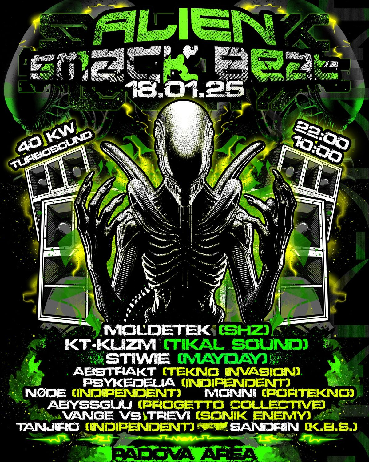 ALIEN SMACK BEAT: Moldetek\/Kt-Klizm\/Stiwie\/Abstrakt\/Psykedelia\/N\u00f8de\/Abyssguu\/Vange\/Tanjiro\/Sandrin