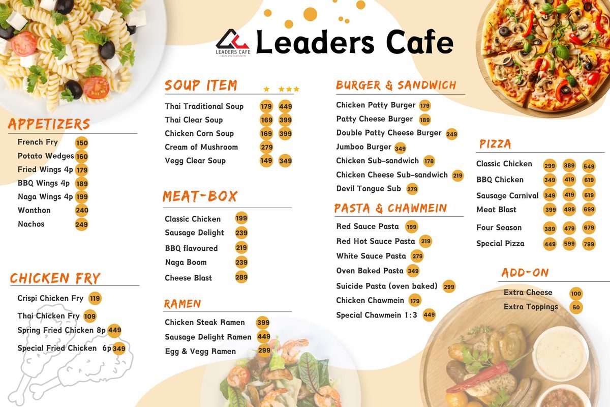 Leaders Cafe's New Food Menu Launch