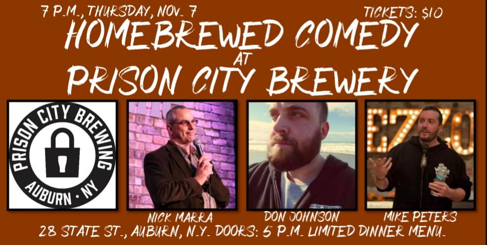 Homebrewed Comedy at Prison City Brewery