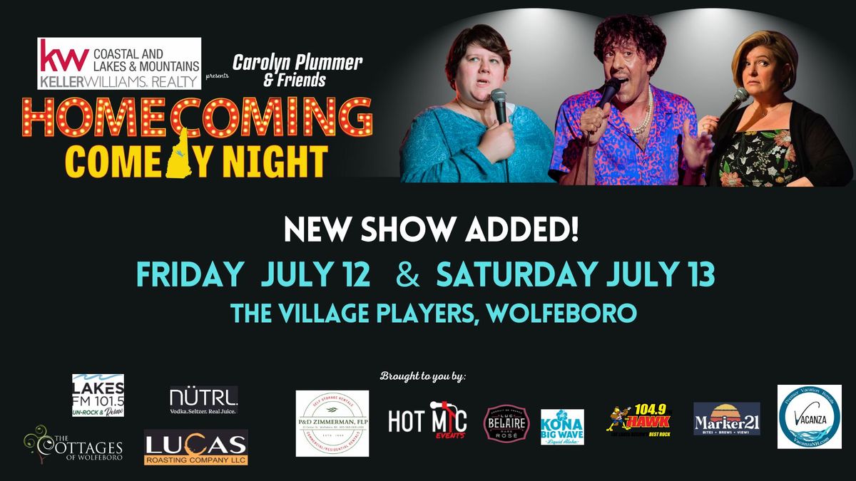 Carolyn Plummer & Friends Homecoming Comedy Night starring TV's Jonathan Kite in Wolfeboro, NH