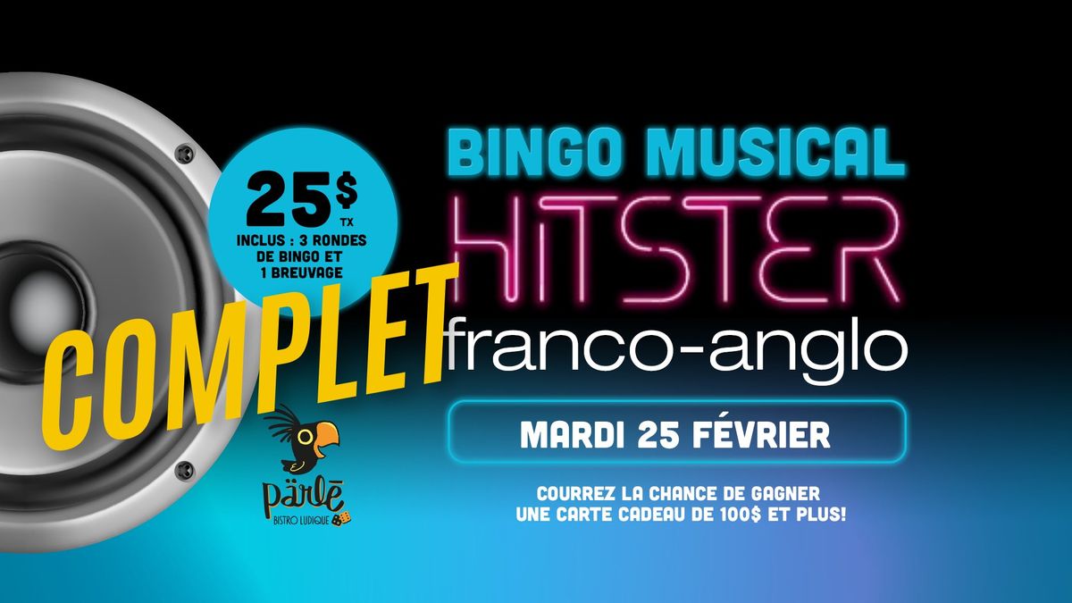 Bingo musical - Hitster franco-anglo