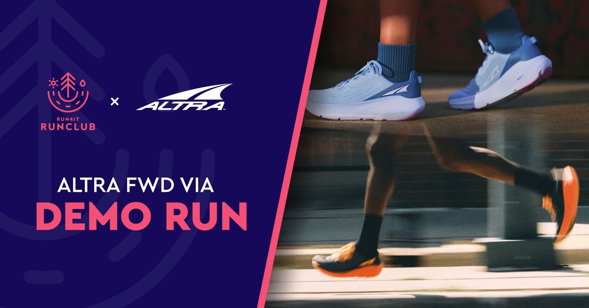 Run4It Run Club X Altra FWD Via Demo Run