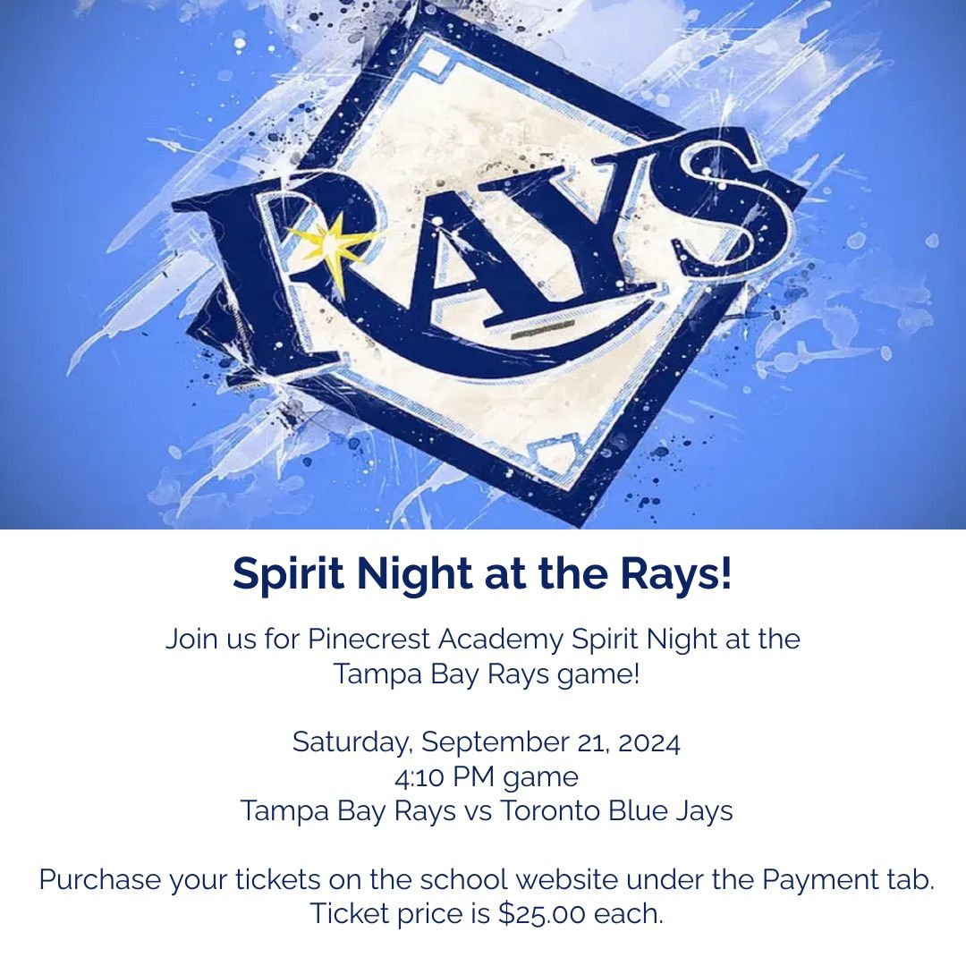 Spirit Night with the Tampa Bay Rays