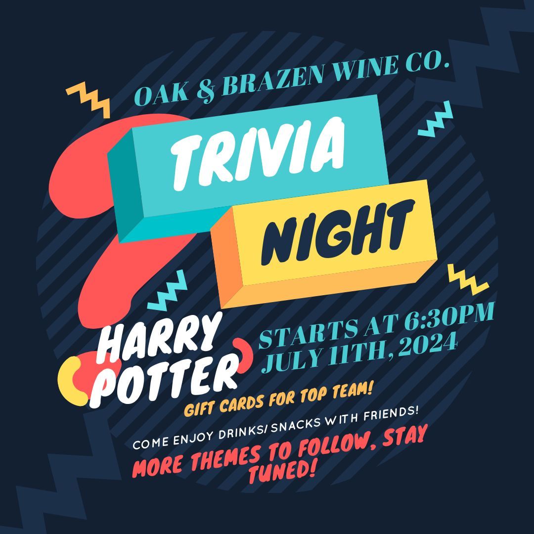 Trivia Night at The Winery! (Harry Potter)