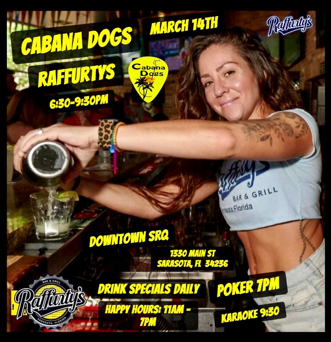 Cabana Dogs Return to Raffurty\u2019s!