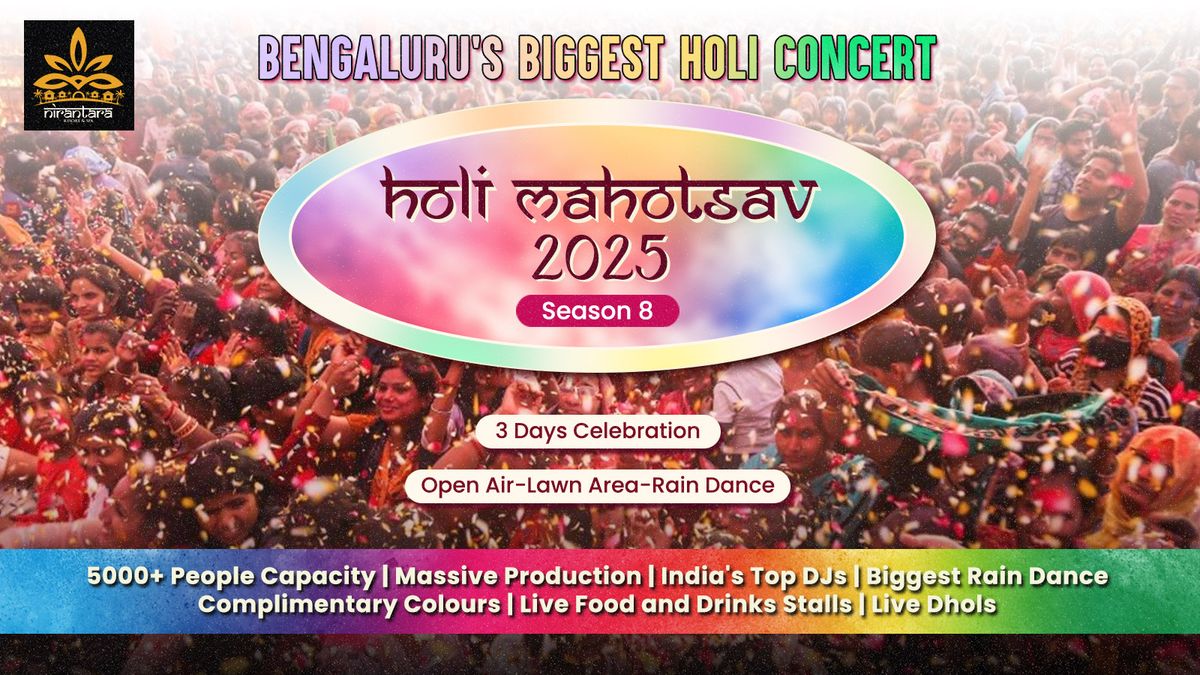 Holi Mahotsav 2025 - Open Air Lawn Area - Rain Dance Holi Concert