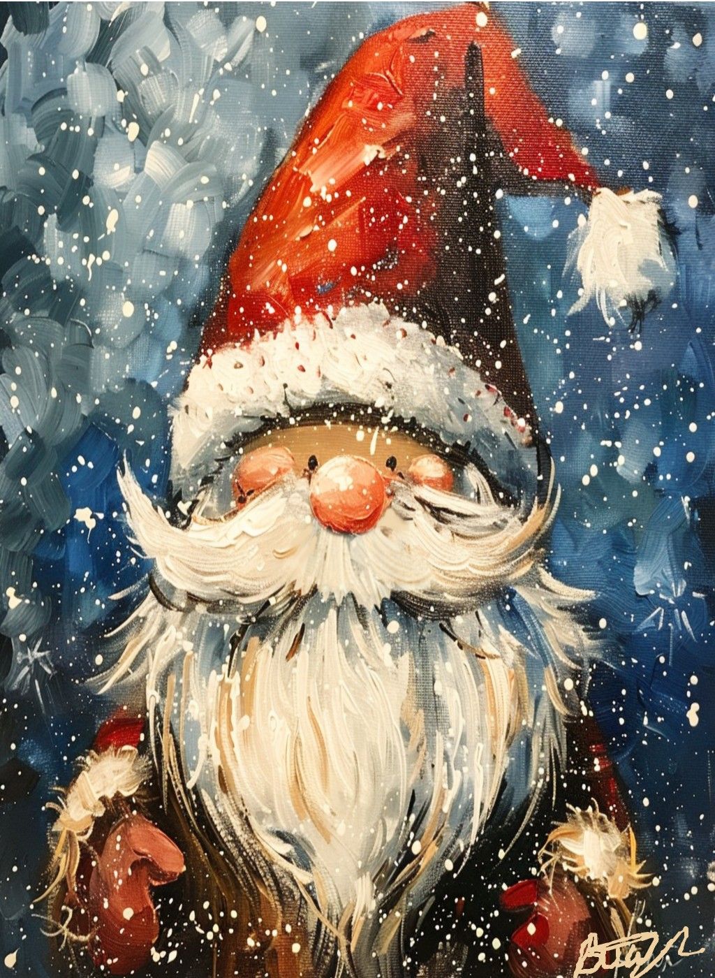 Canvas Paint: \u201cOlde Saint Nick!\u201d