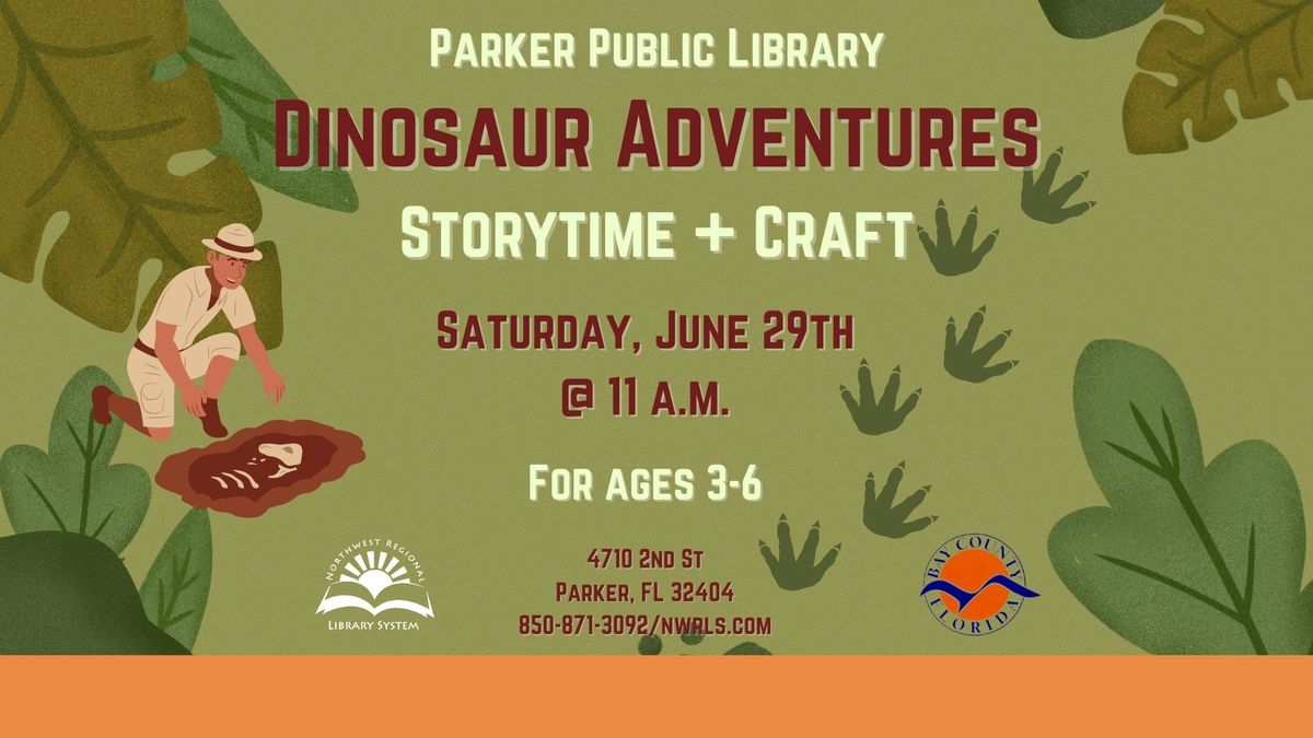 Dinosaur Adventures Storytime & Craft (Ages 3 - 6)