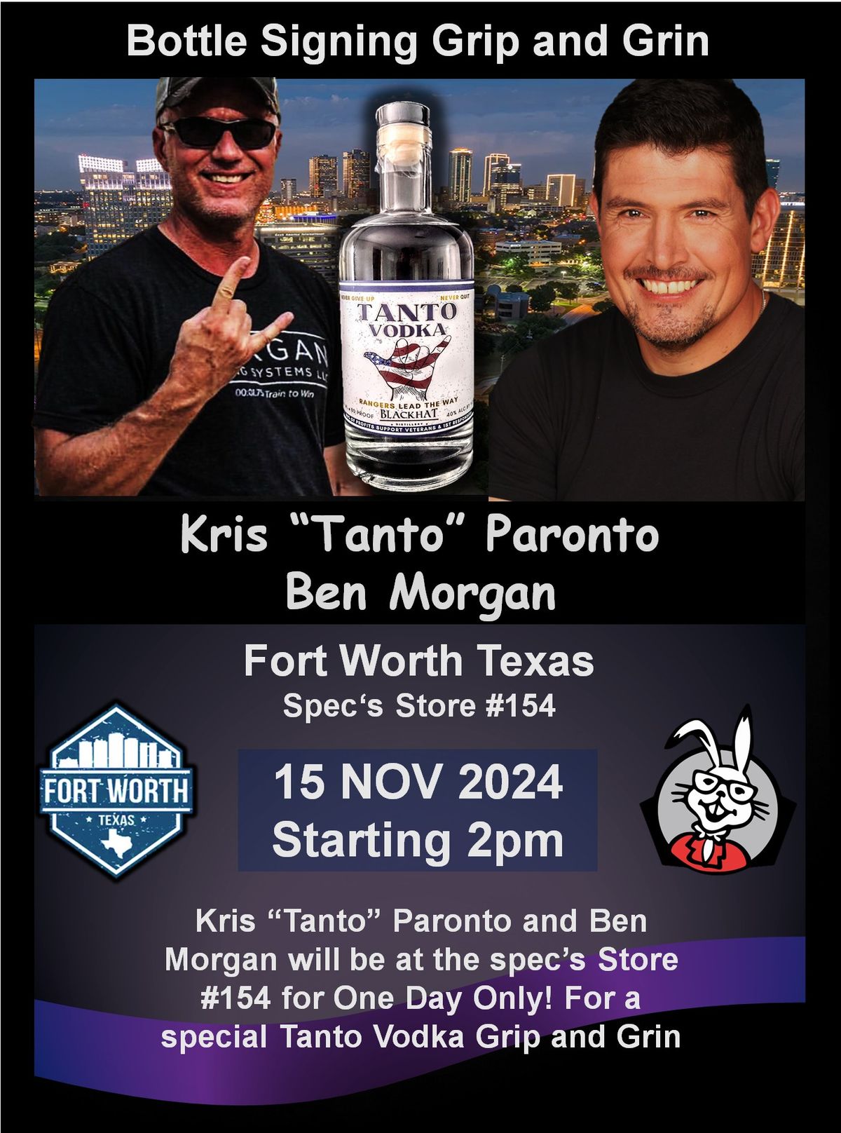 1 Night Only - Bottle Signing in Fort Worth TX