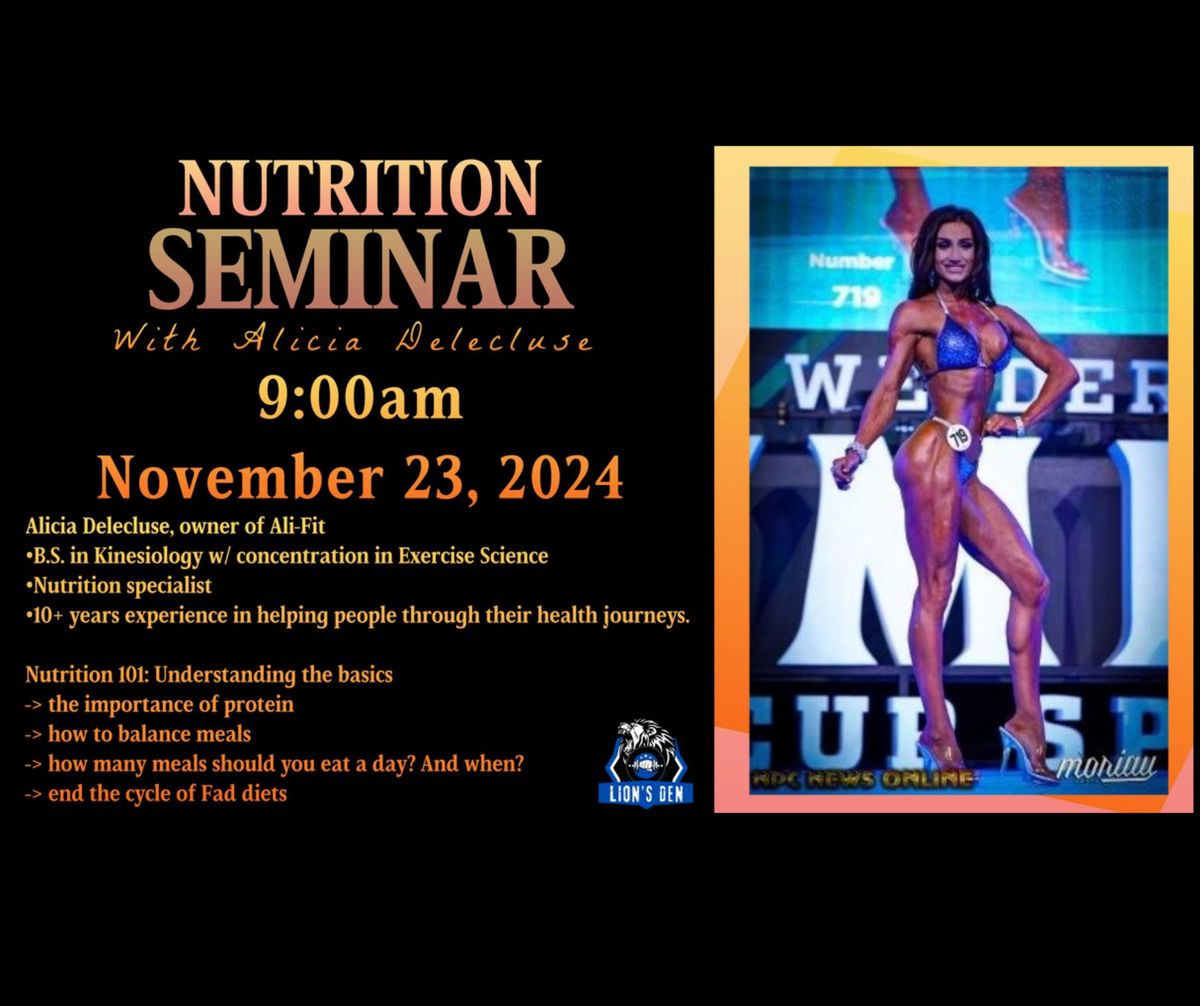 Nutrition Seminar with Alicia