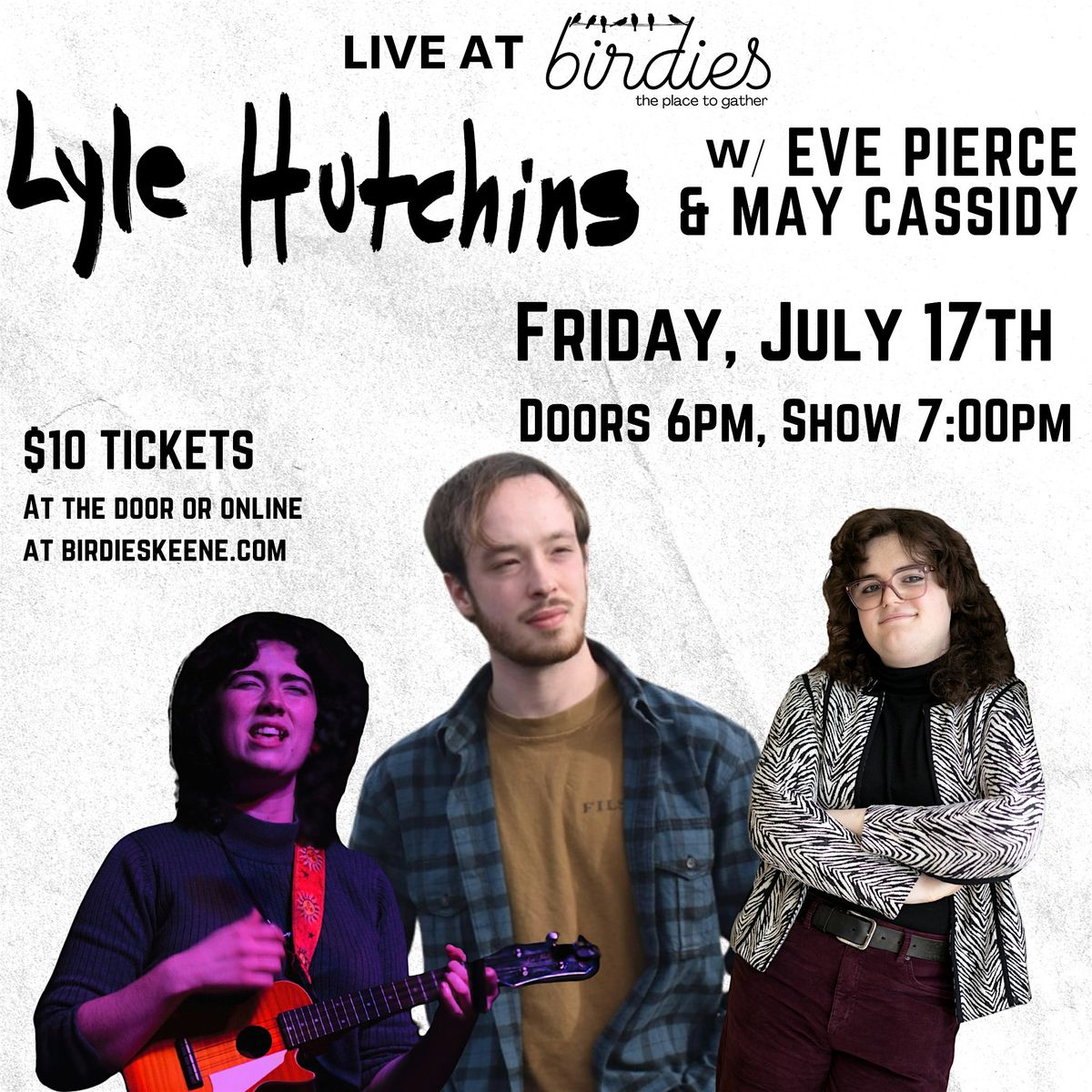 Lyle Hutchins w\/Eve Pierce and May Cassidy- LIVE at Birdies!
