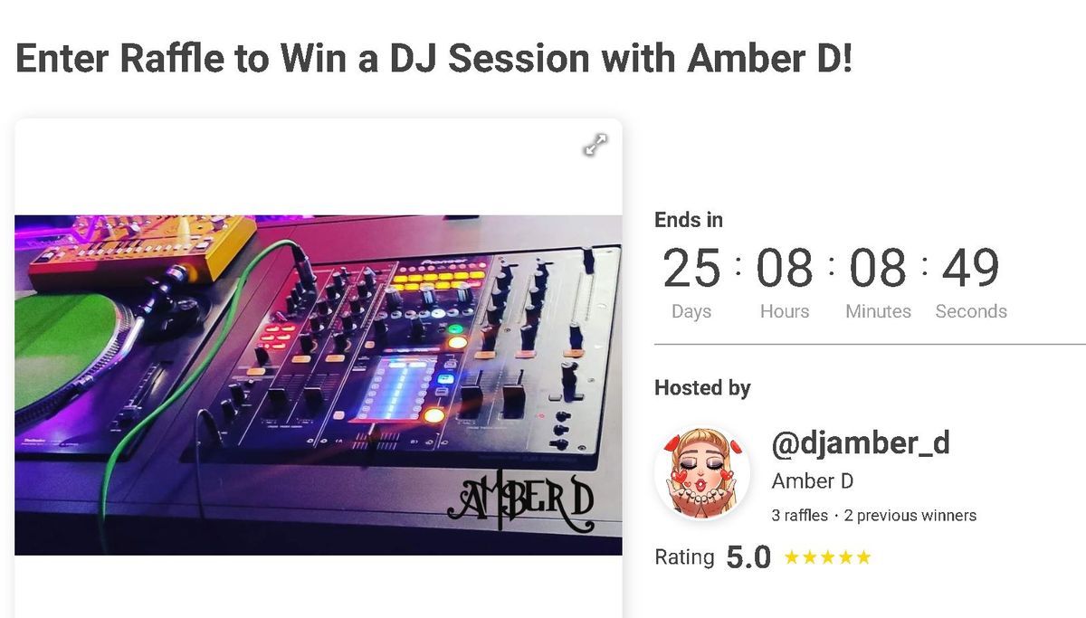 Win a 3 hour DJ Session with Amber D!