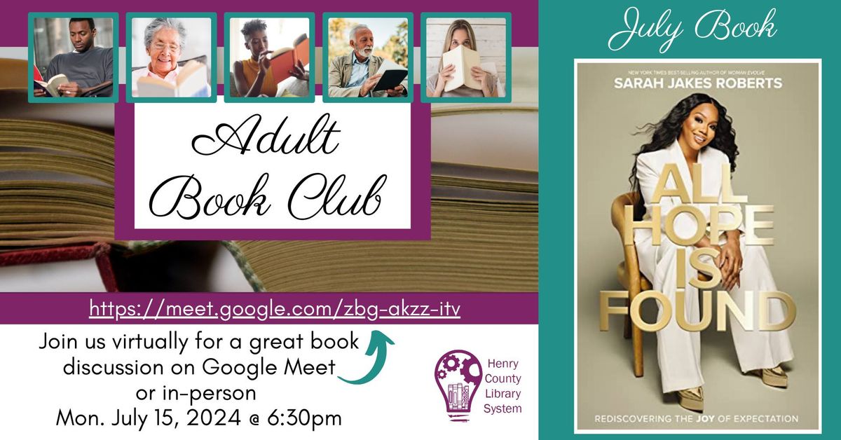 Cochran's Adult Book Club (Online & In-Person)