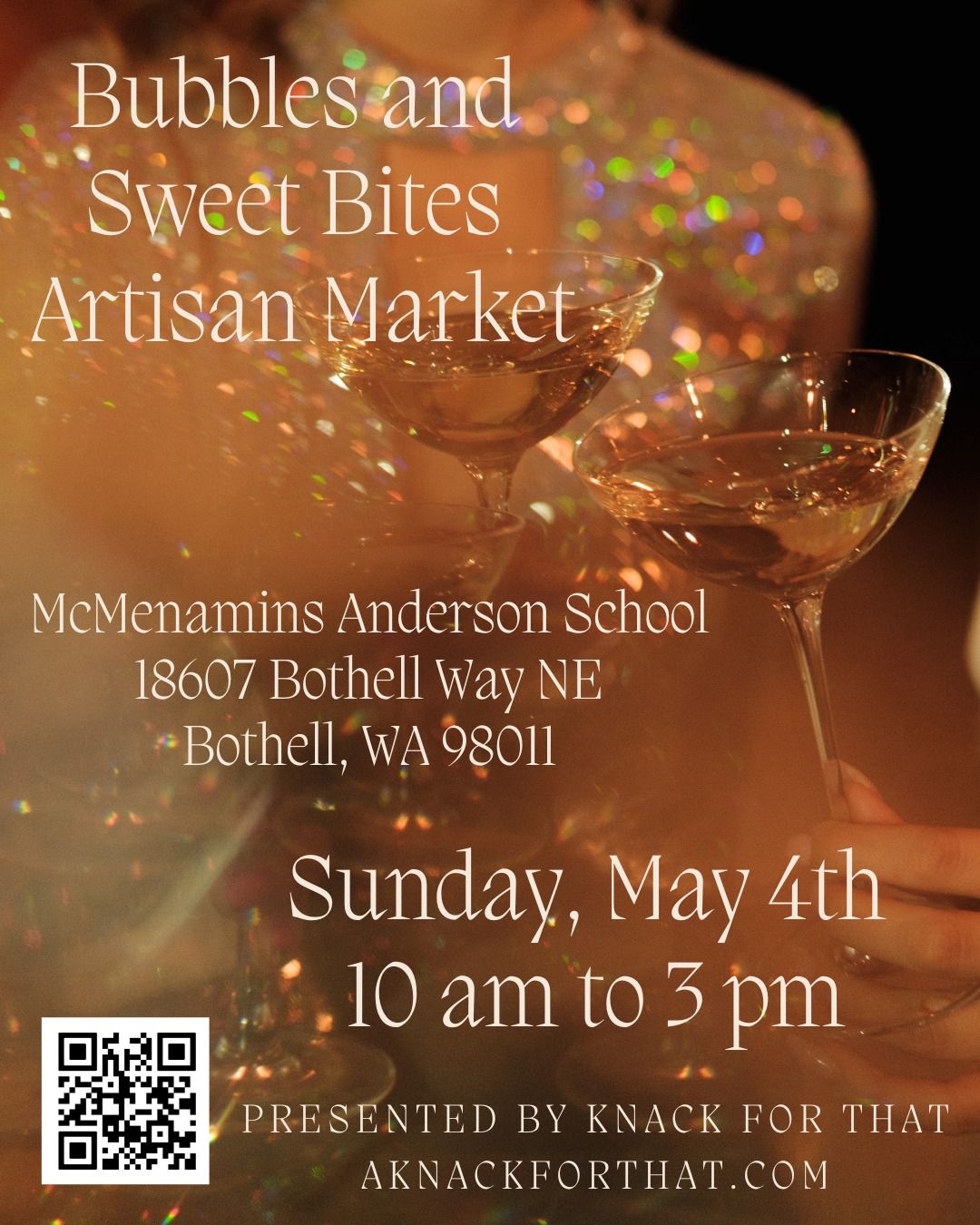 Bubbles and Sweet Bites Artisan Market in Haynes Hall - Presented by Knack For That