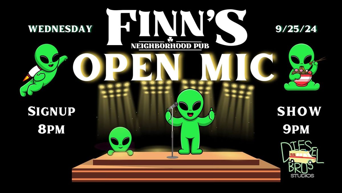 MHK Open Mic Night Finn\u2019s Pub Sept 25