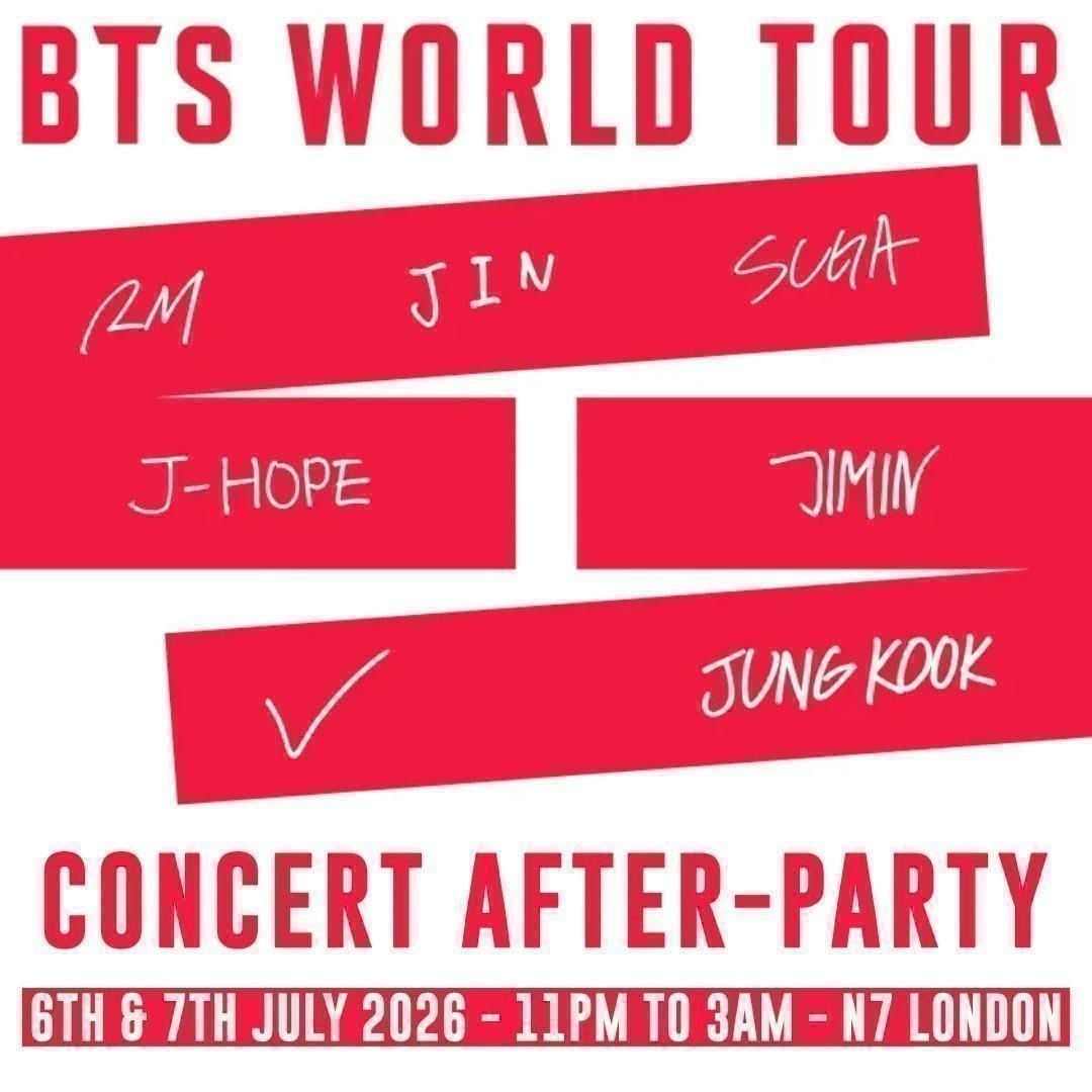 BTS CONCERT AFTERPARTY