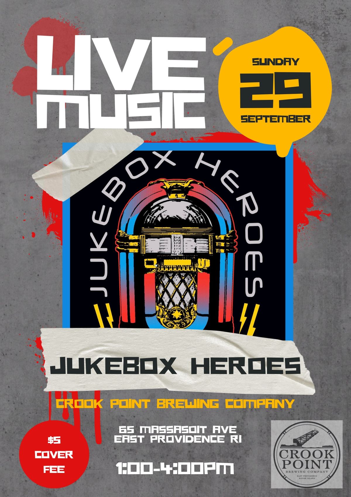 Jukebox Heroes @ Crook Point Brewing Company