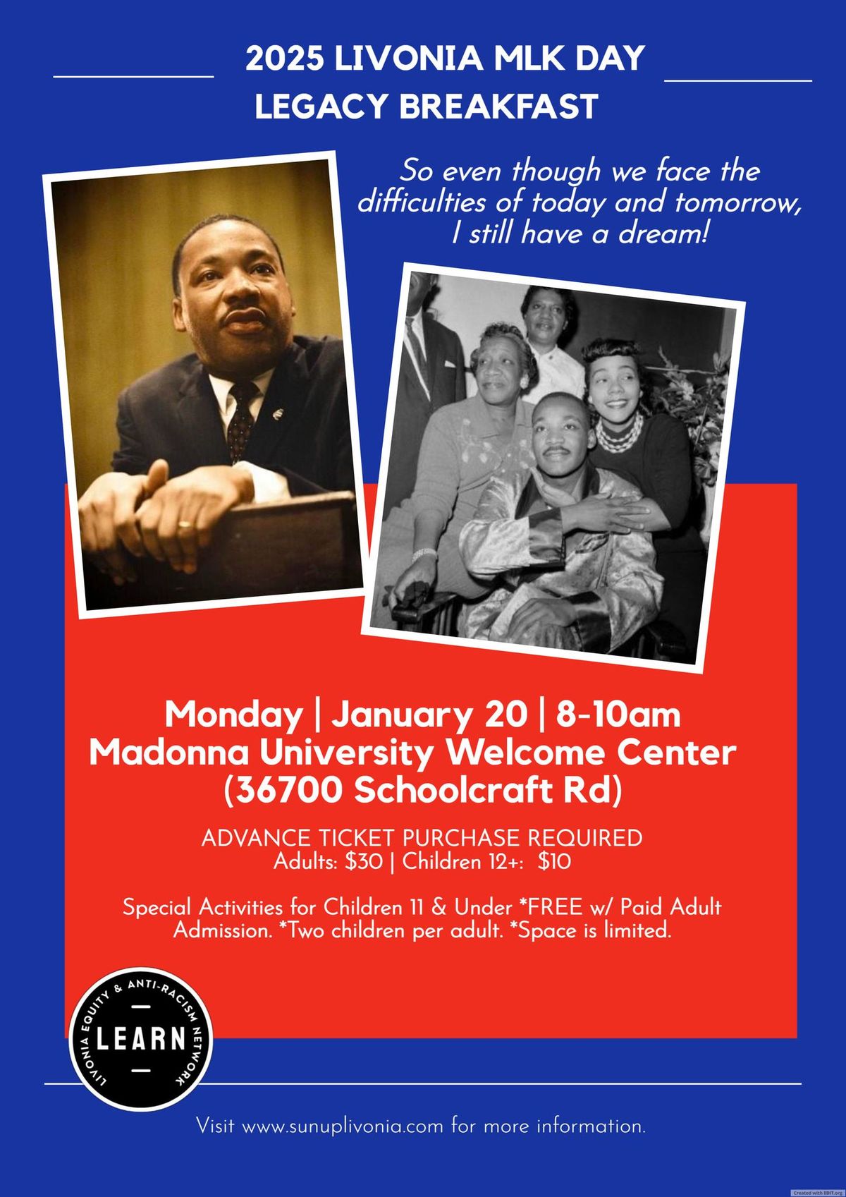 2025 Livonia MLK Day Legacy Breakfast (3rd Annual) 