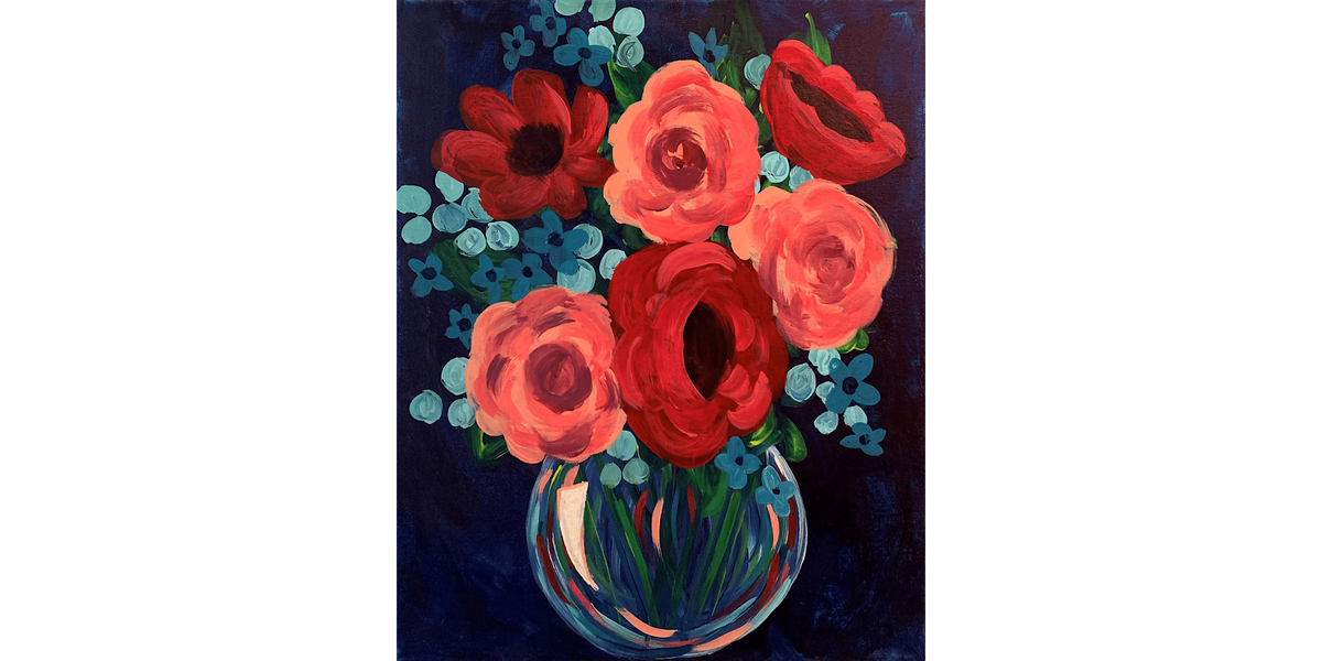 Bouquet en Rouge - Paint and Sip in Cincinnati | Classpop!\u2122