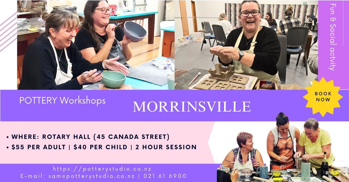 Fun & Social Pottery Workshop - MORRINSVILLE