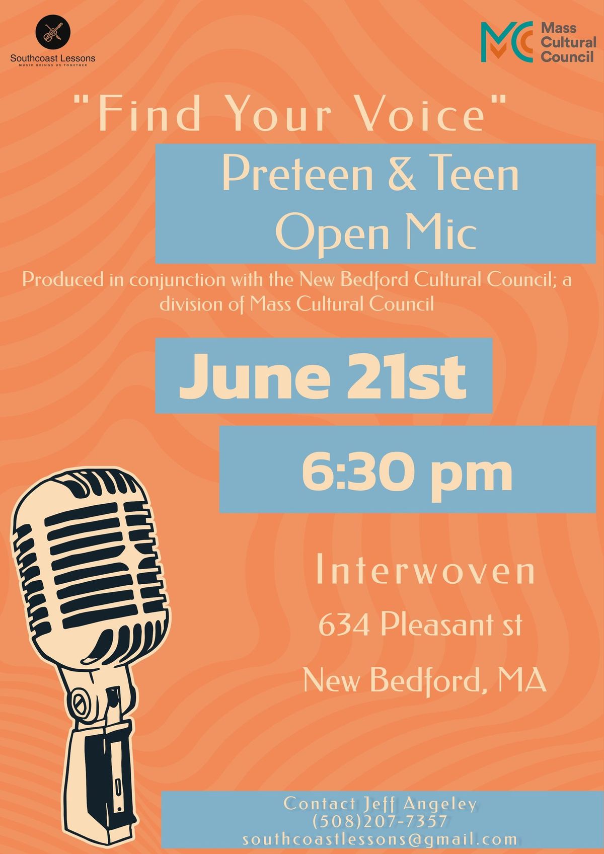 Find Your Voice! Preteen & Teen Open Mic 