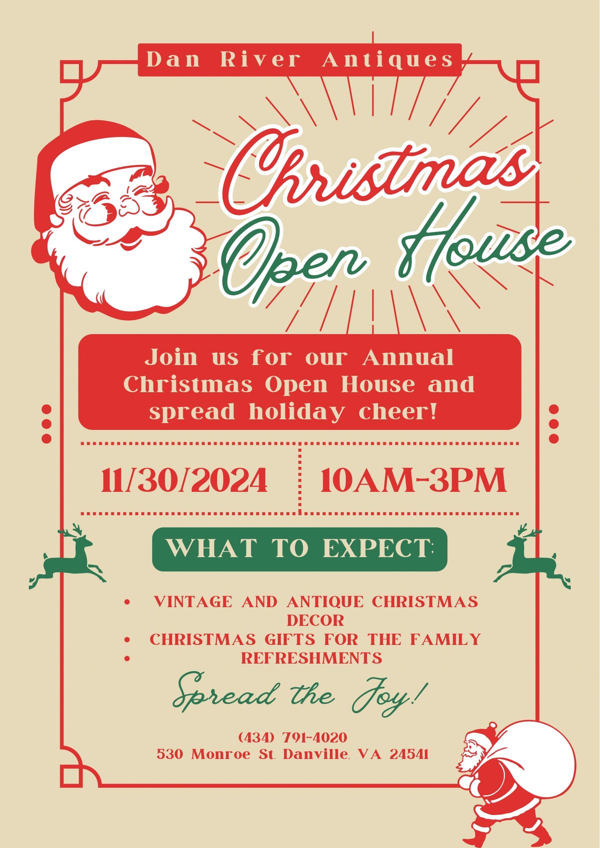 Dan River Antiques\u2019 Annual Christmas Open House! \ud83c\udf84\ud83c\udf85\ud83c\udffb