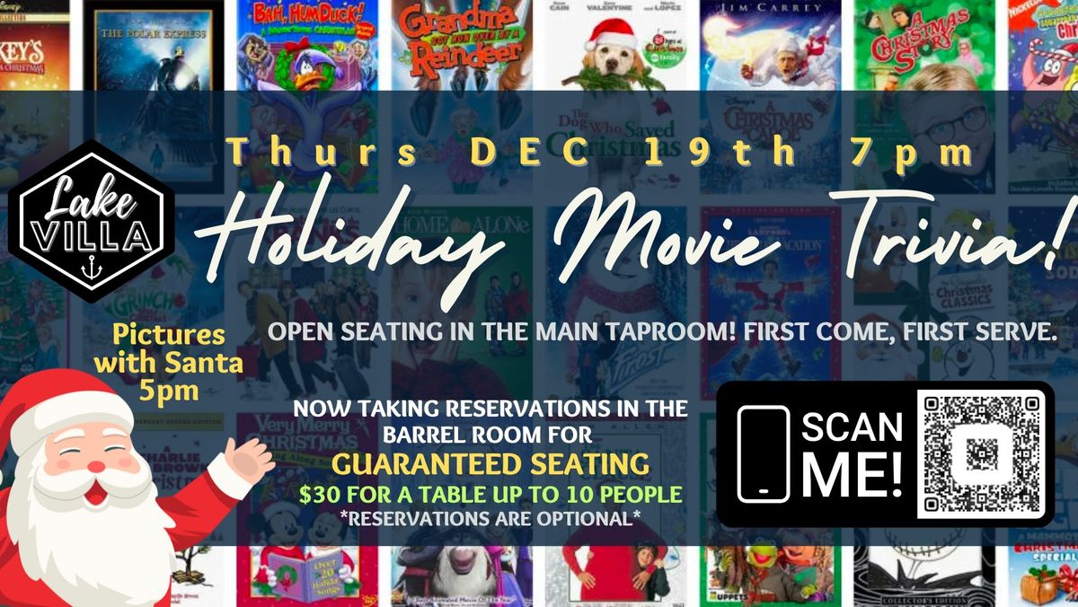 Holiday Movies trivia at Harbor Brewing (Lake Villa)