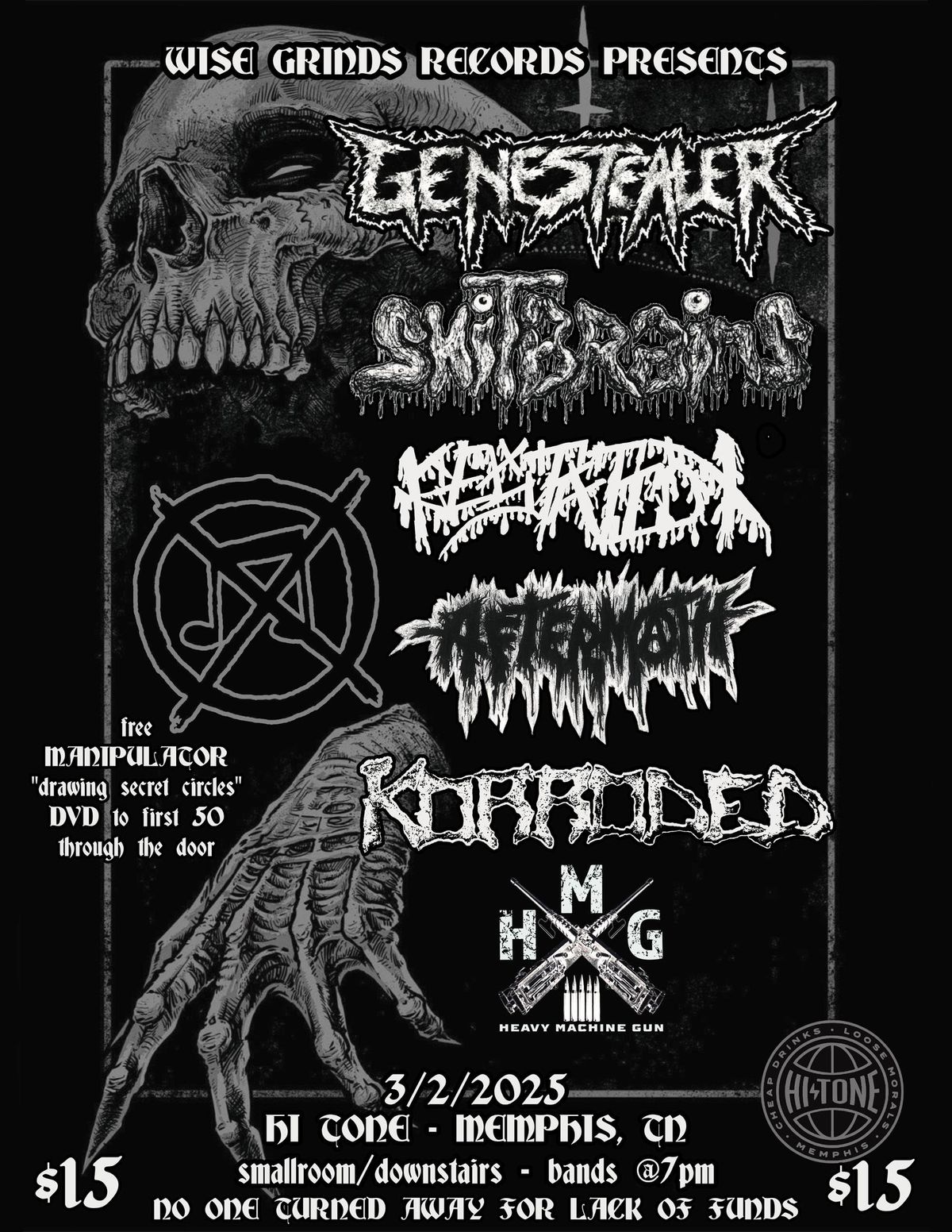 GENESTEALER (CA), SHITBRAINS (CA), AFTERMATH (AZ), GESTATION (AZ), KORRODED, H.M.G - 3\/2\/2025