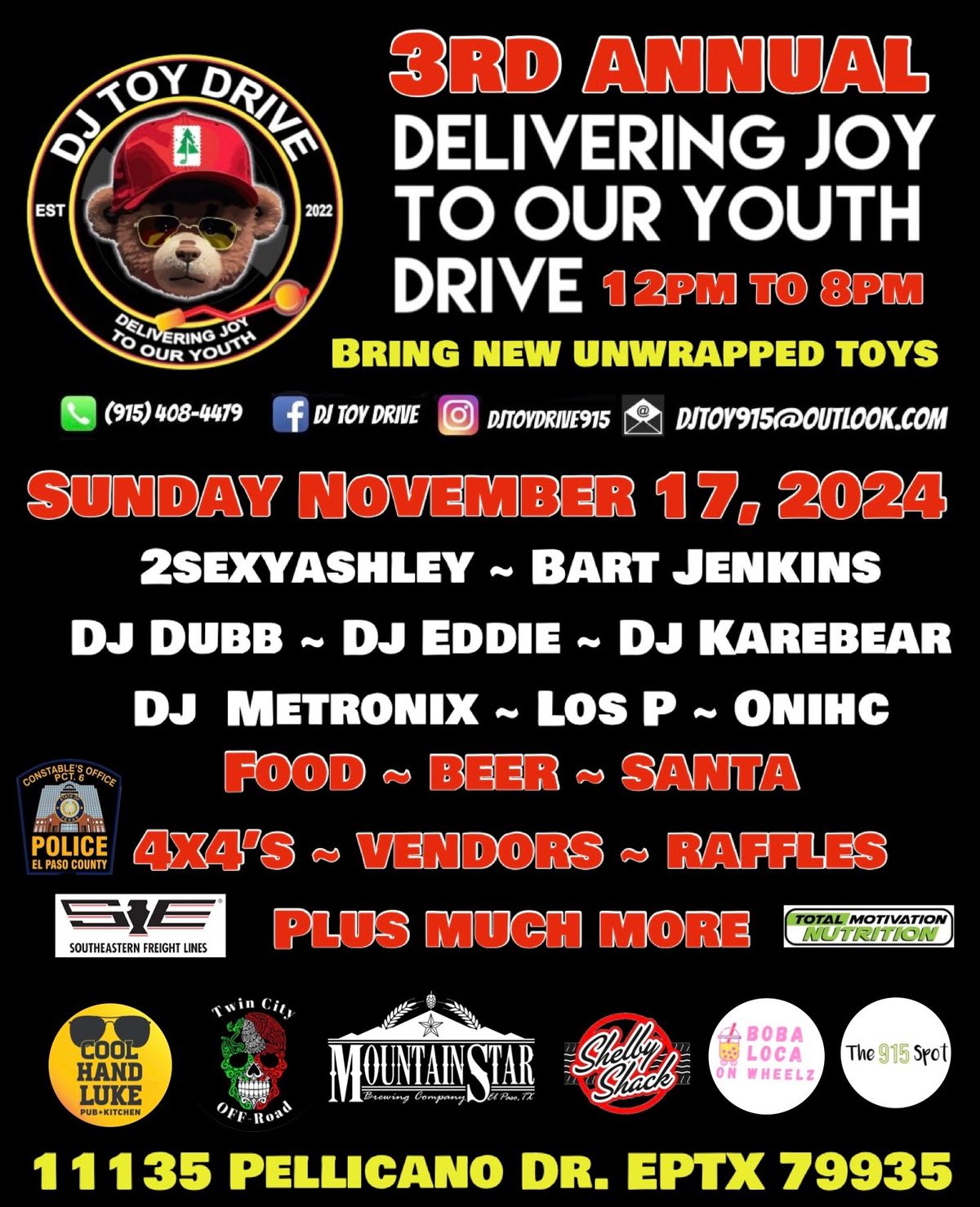 3rd Annual DJ TOY Drive