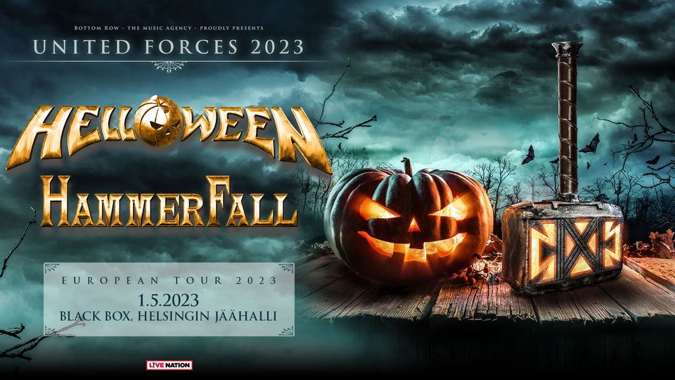 United Forces 2023: Helloween (DE) & HammerFall (SE), Helsingin J\u00e4\u00e4halli 1.5.2023 (POSTPONED!) 