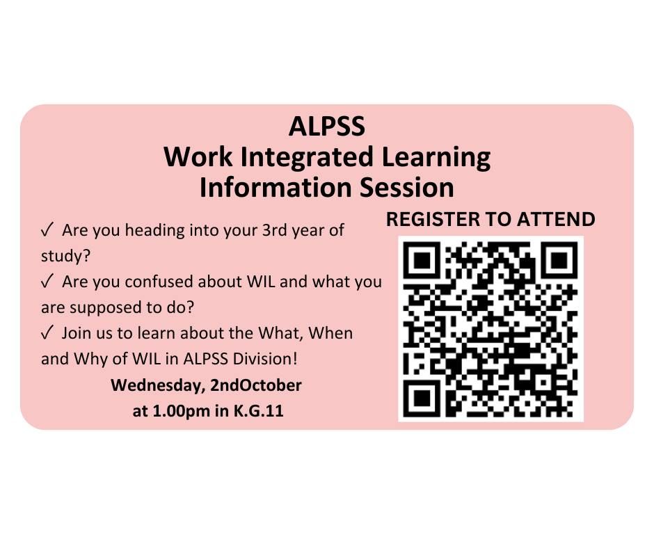 ALPSS Work Integrated Learning Information Session