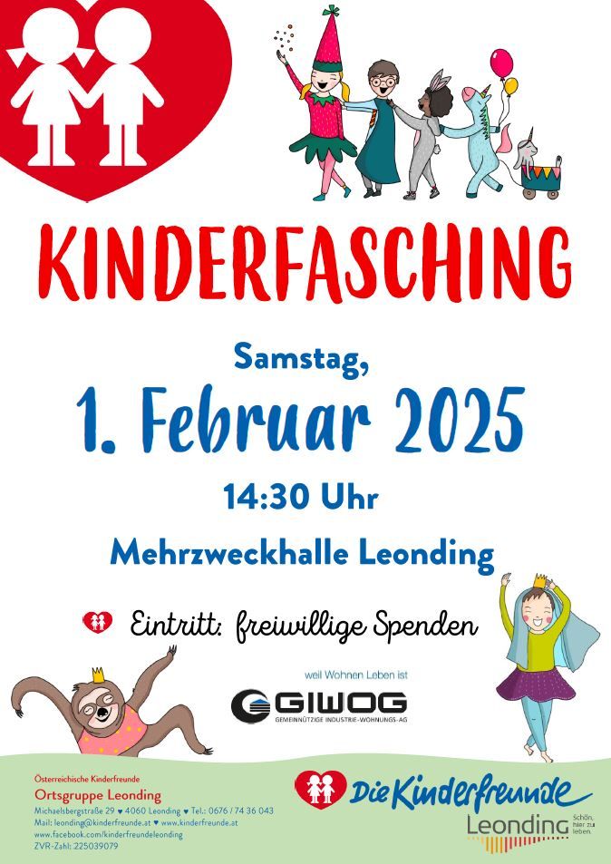 Kinderfasching der Kinderfreunde Leonding