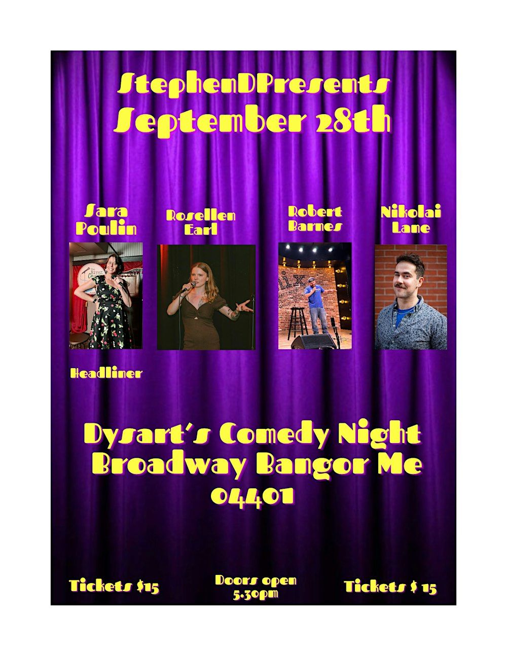 Dysart's Comedy Night Broadway Bangor ME 04401