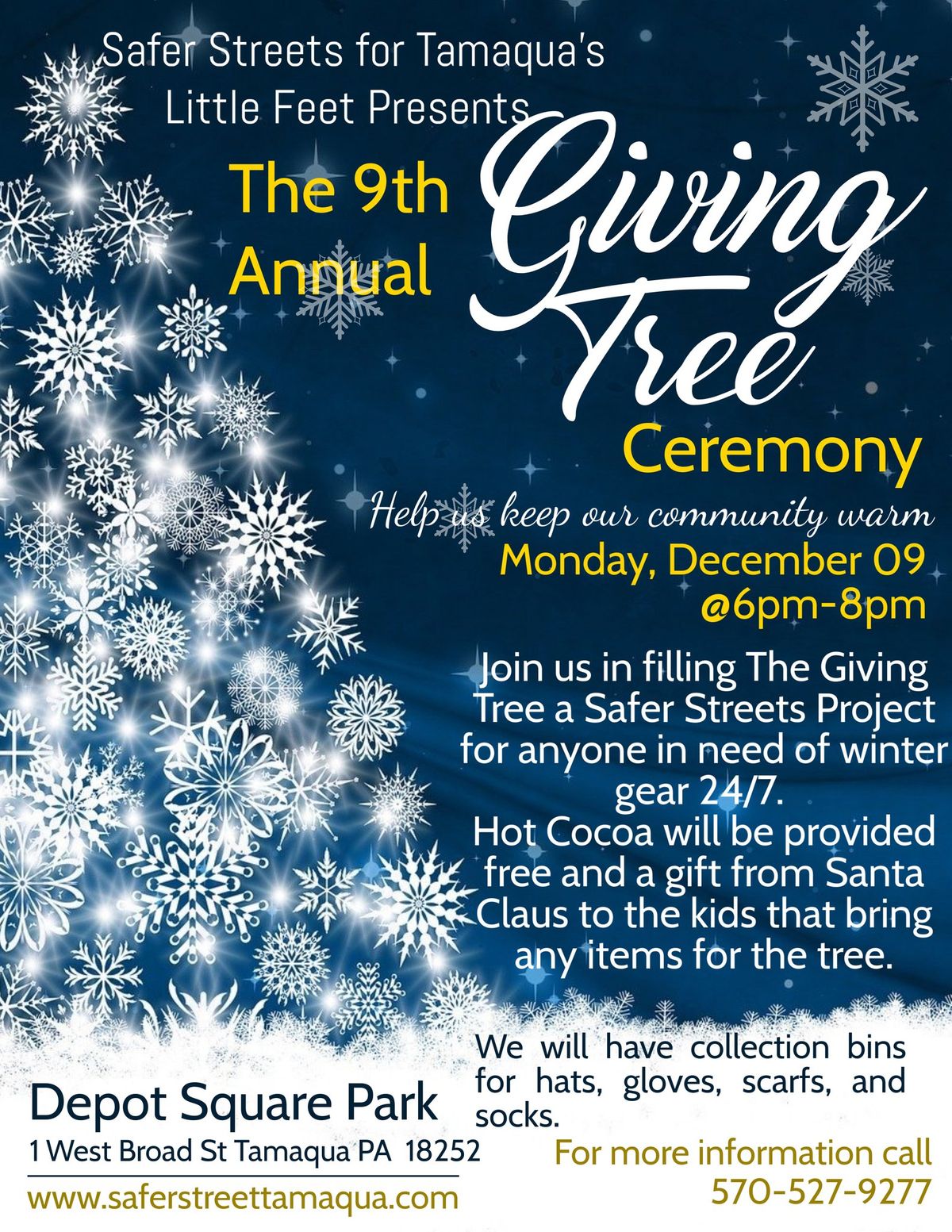 Safer Streets Tamaqua 9th Annual The Giving Tree Celebration