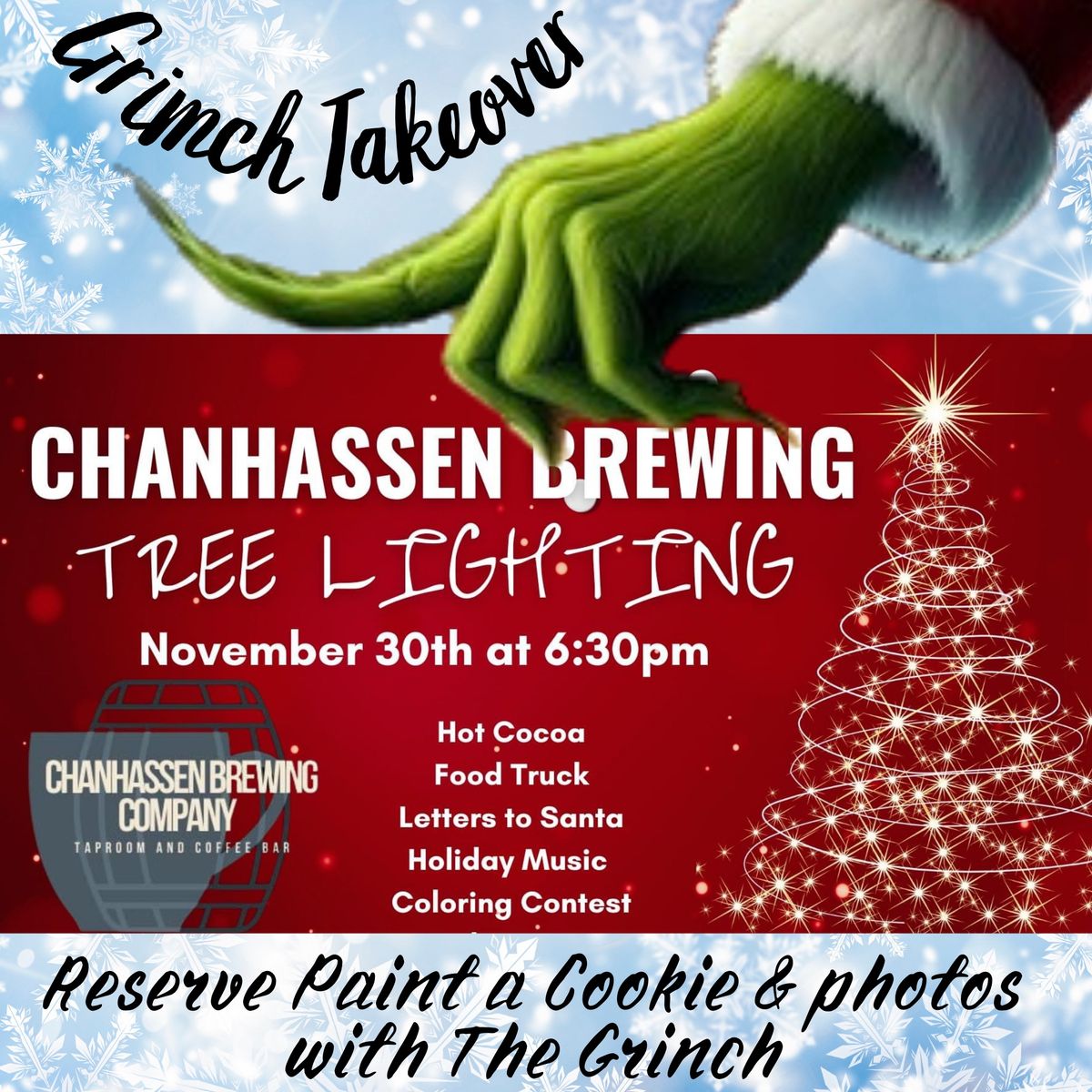 Grinch Takes Over Chanhassen Brewing Tree Lighting 